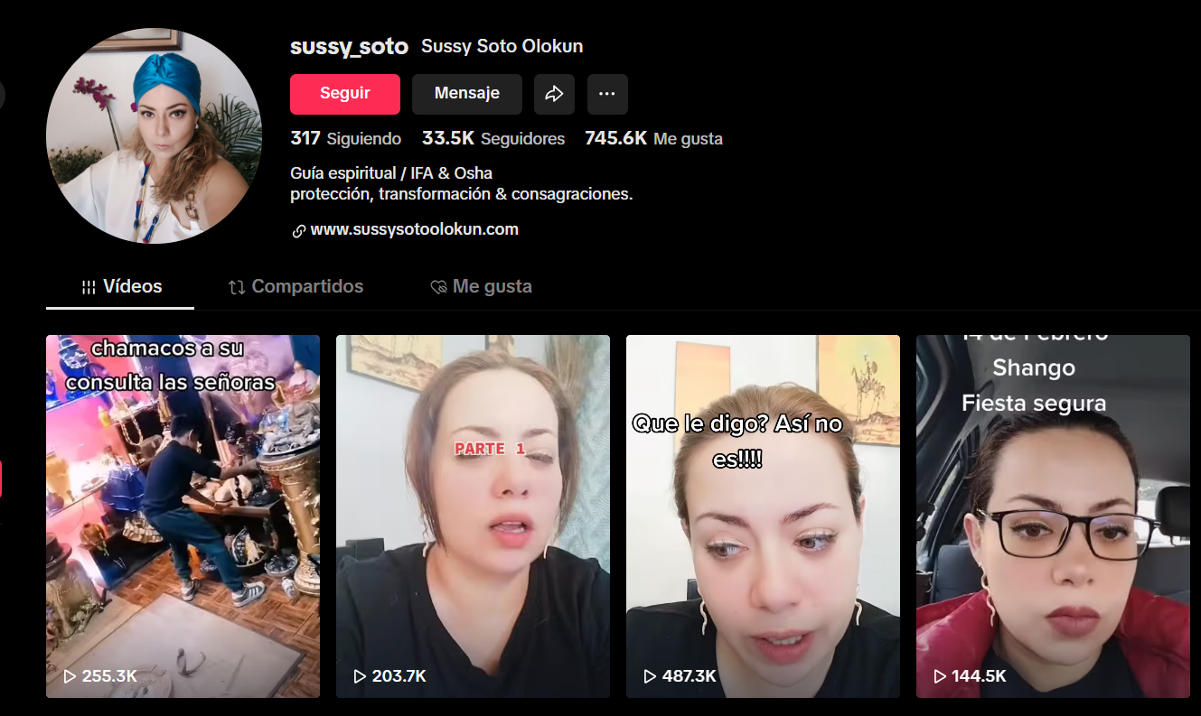 Perfil TikTok Sussy